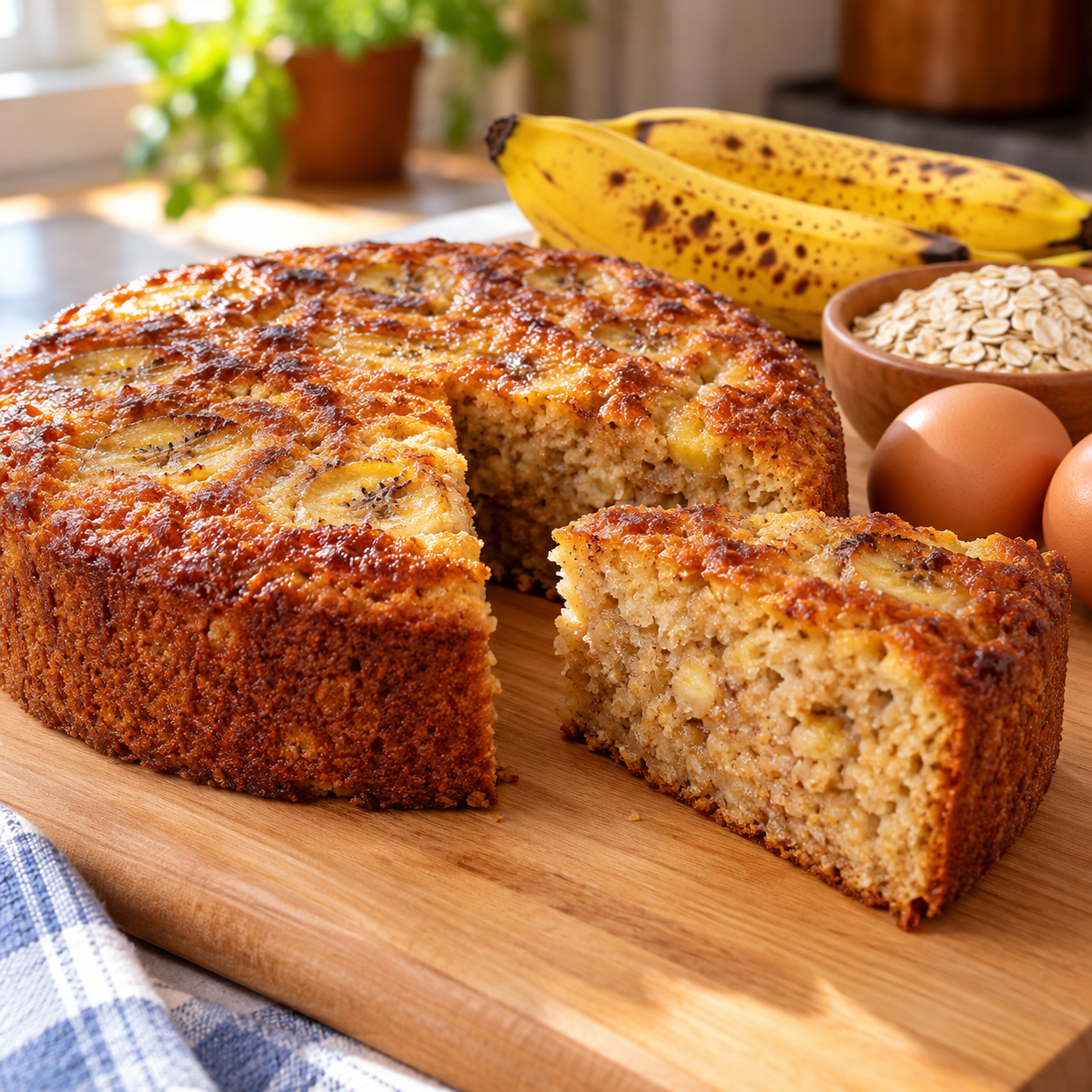Bolo de 3 ingredientes saudável sem açúcar