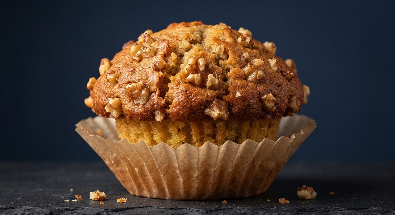 Muffin de maçã e canela com aveia
