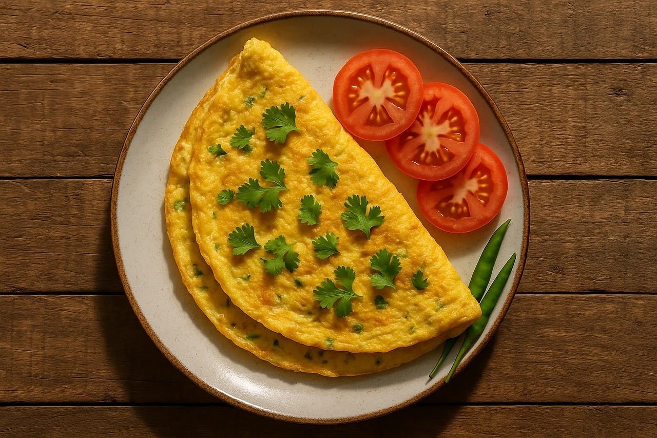 Omelete de forno com legumes e ervas