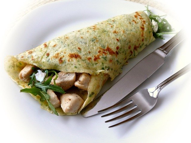 Crepioca de frango com cottage